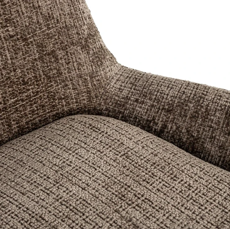 Draai Barstoel Linsey Stone Chenille - Laag by Richmond Interiors