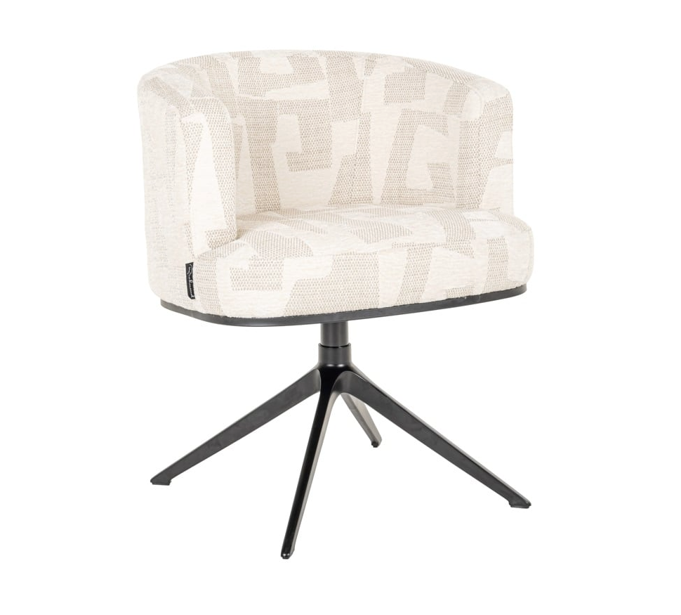 Draai Eetkamerstoel Cheyenne Beige Graffic - depauwwonen