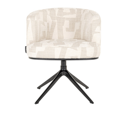 Draai Eetkamerstoel Cheyenne Beige Graffic - depauwwonen