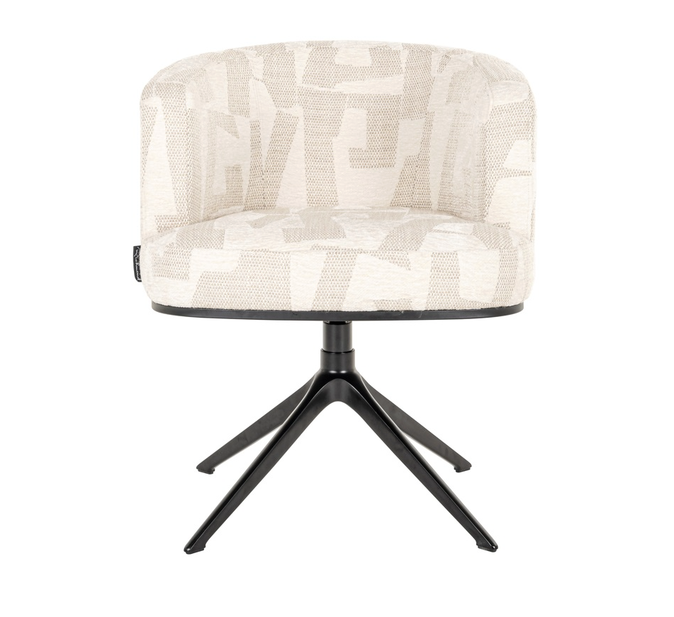 Draai Eetkamerstoel Cheyenne Beige Graffic - depauwwonen