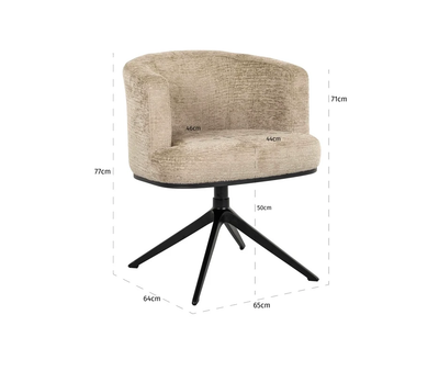 Draai Eetkamerstoel Cheyenne Desert Fusion by Richmond Interiors