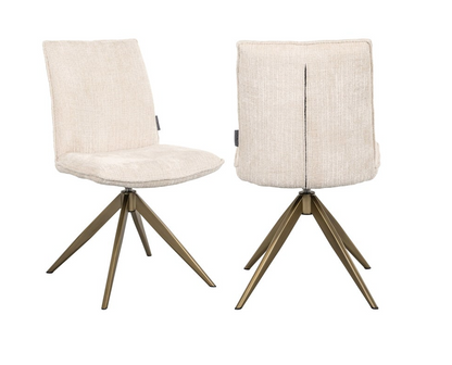 Draai Eetkamerstoel Dakota Beige - depauwwonen