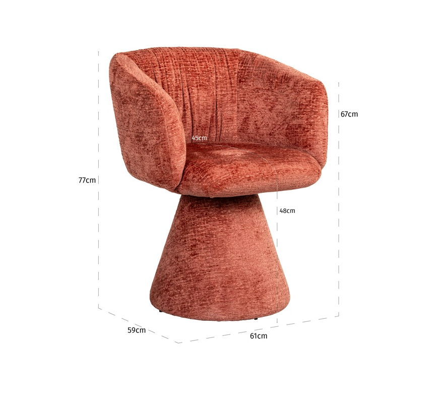 Draai Eetkamerstoel Madeline Blush Fusion - depauwwonen