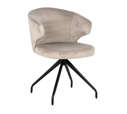 Draaibare Eetkamerstoel Milly Khaki Velvet - depauwwonen