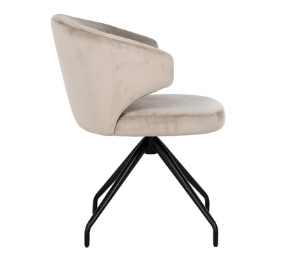 Draaibare Eetkamerstoel Milly Khaki Velvet - depauwwonen