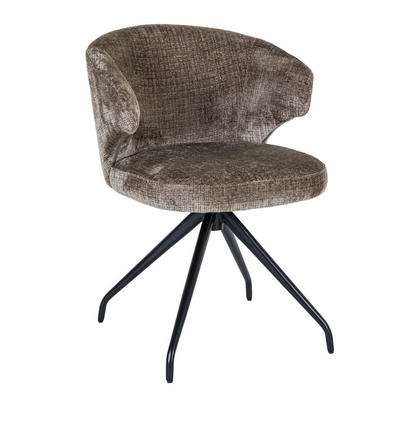 Draaibare Eetkamerstoel Milly Stone Chenille - depauwwonen