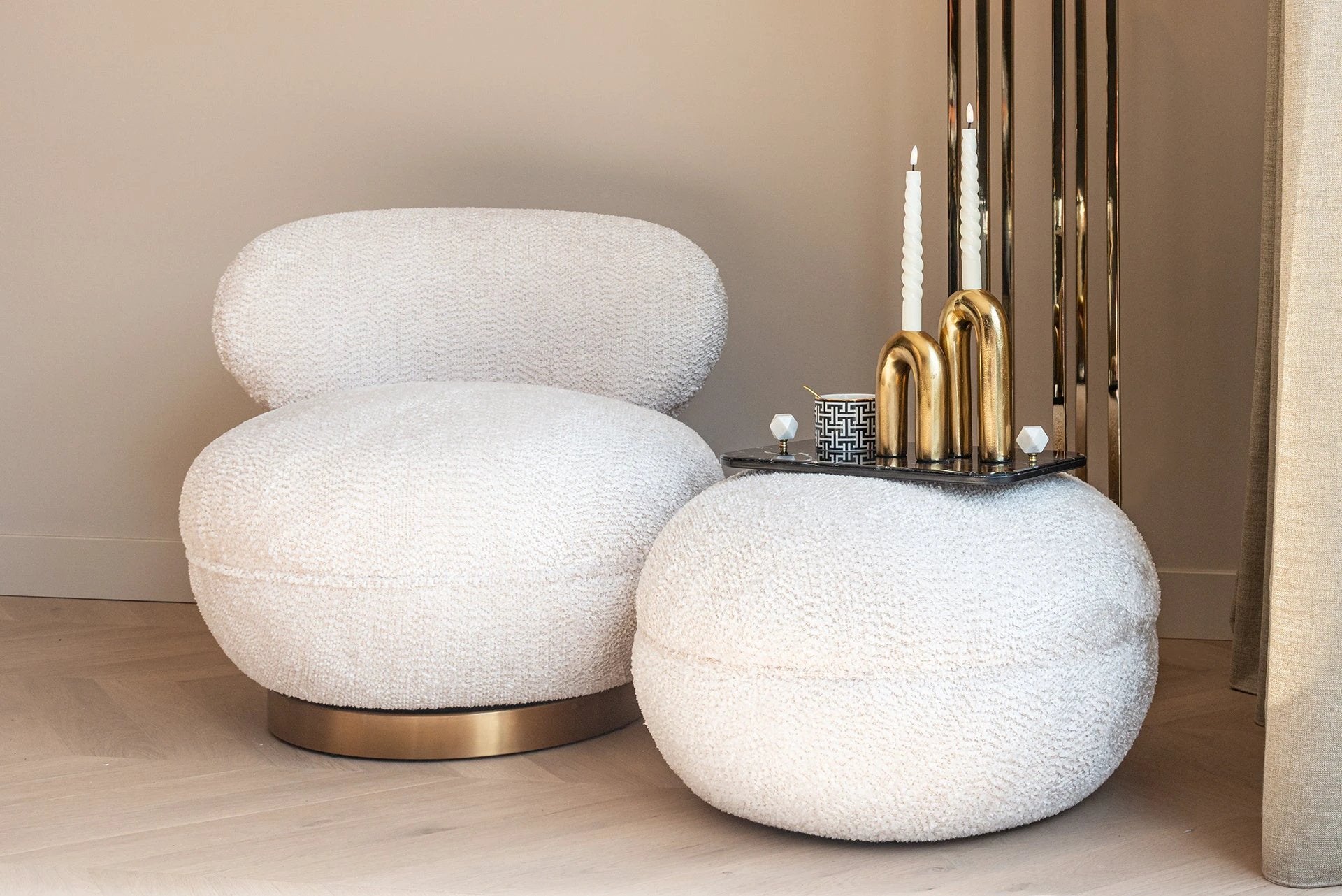 Draaifauteuil Jace Lovely Cream by Richmond Interiors