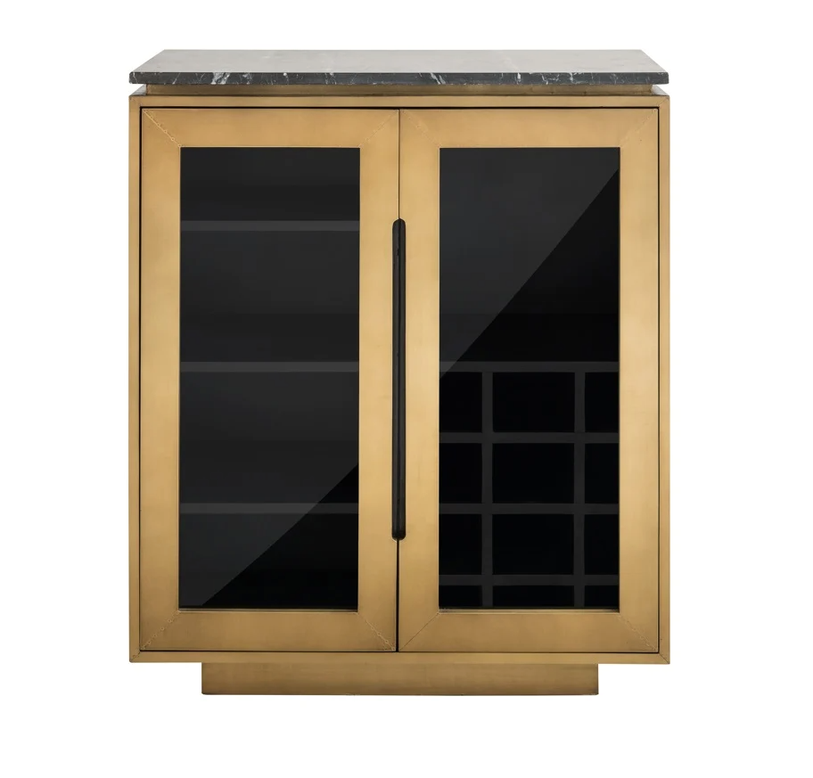 Dressoir Finsbury zwart/goud - 2 deuren - depauwwonen