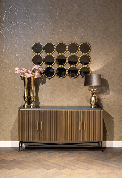 Dressoir Ironville Goud - 4 deuren by Richmond Interiors