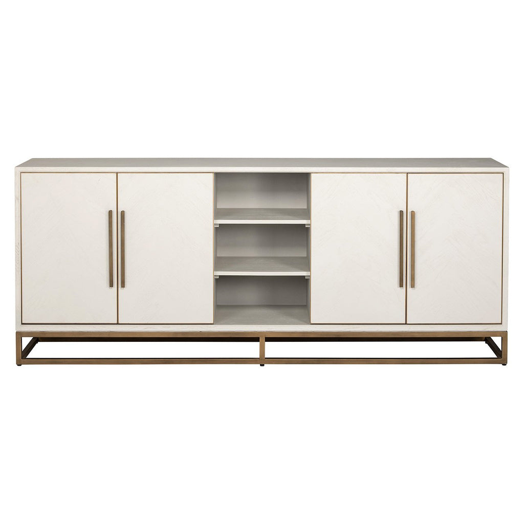 Dressoir Whitebone Messing 4-deuren - depauwwonen