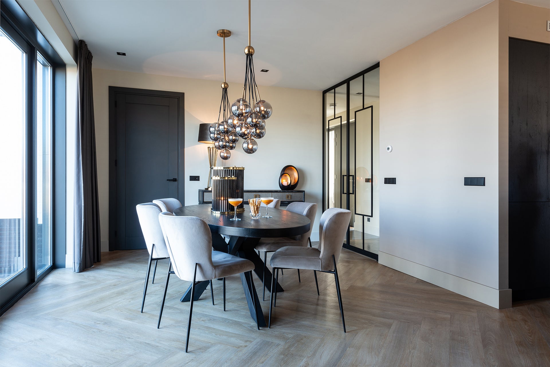 Eetkamerstoel Darby Khaki Black (Brandvertragend) - depauwwonen