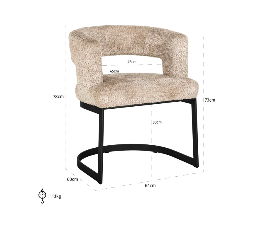 Eetkamerstoel Ellis Lovely Beige - depauwwonen