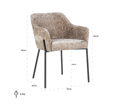 Eetkamerstoel Fay Shitake Island by Richmond Interiors