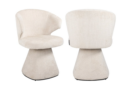 Eetkamerstoel Gatsbi Beige Chenille brandvertragend - depauwwonen