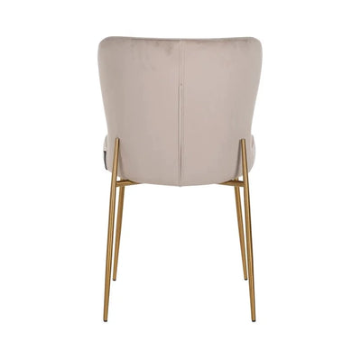 Eetkamerstoel Odessa Khaki Velvet Brushed Gold (Brandvertragend) (set van 2) by Richmond Interiors