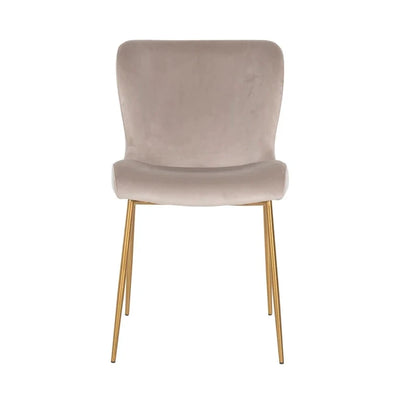 Eetkamerstoel Odessa Khaki Velvet Brushed Gold (Brandvertragend) (set van 2) by Richmond Interiors