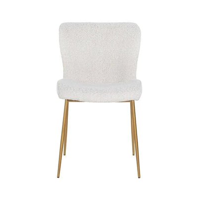 Eetkamerstoel Odessa White Bouclé Brushed Gold by Richmond Interiors