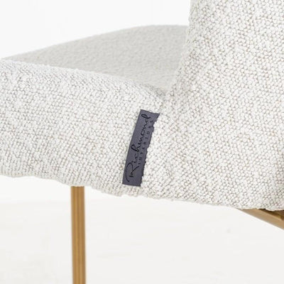 Eetkamerstoel Odessa White Bouclé Brushed Gold by Richmond Interiors