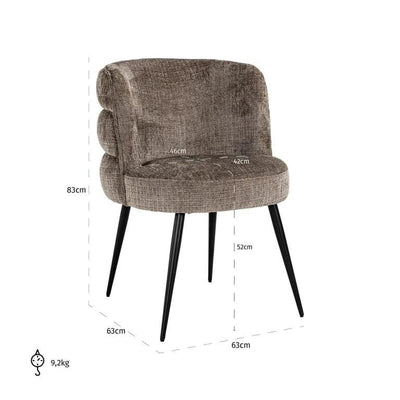 Eetkamerstoel Stella Stone Chenille by Richmond Interiors