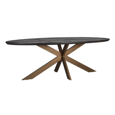 Eettafel Blackbone Brass Oval 260 by Richmond Interiors