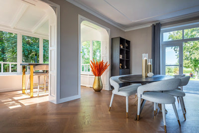 Eettafel Blackbone Brass Oval 260 by Richmond Interiors