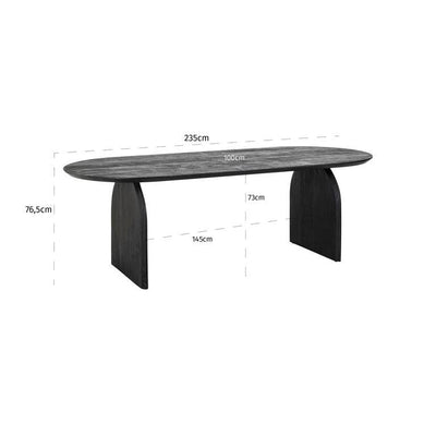 Eettafel Hudson black 235 by Richmond Interiors