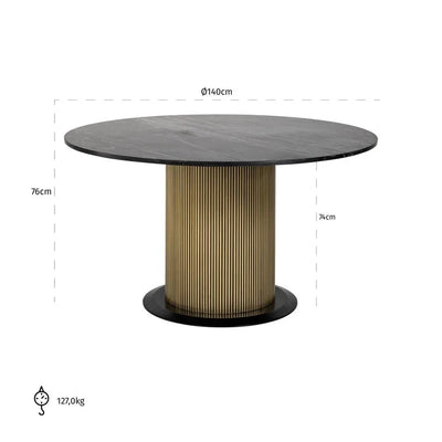 Eettafel Ironville Ø140 by Richmond Interiors