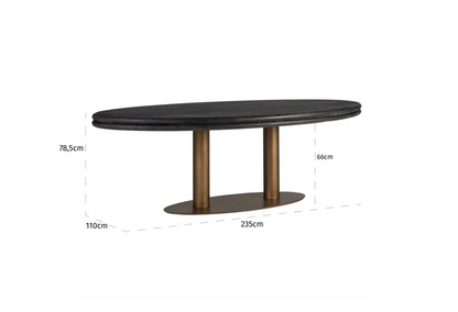 Eettafel Macaron ovaal 235 - depauwwonen