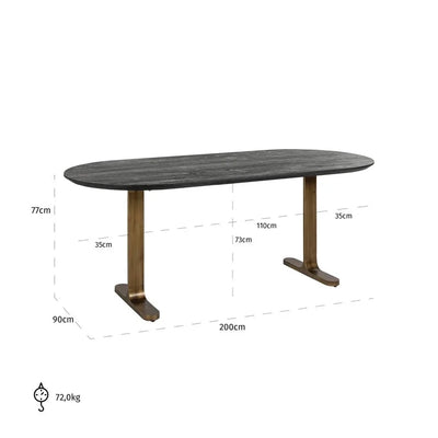 Eettafel Revelin Oval 200 by Richmond Interiors