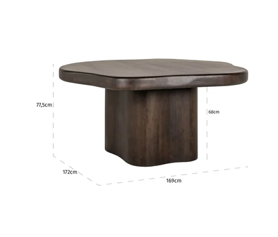 Eettafel Sherman bruin 152 x 152 by Richmond Interiors