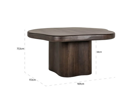 Eettafel Sherman bruin 152 x 152 - depauwwonen
