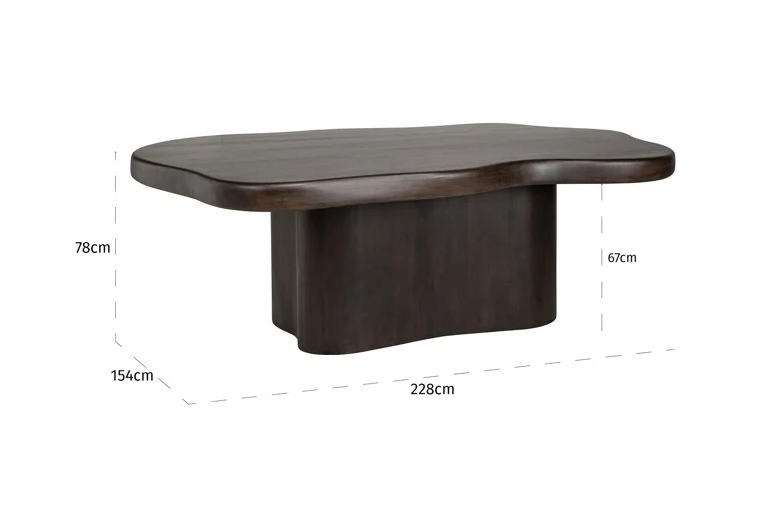 Eettafel Sherman bruin 230 x 139 - depauwwonen