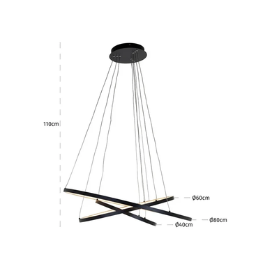 Kroonluchter Amira Zwart by Richmond Interiors