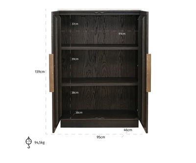 Kast Claremont bruin - 2 deuren by Richmond Interiors
