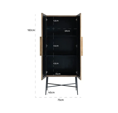 Kast Ironville Goud - 2 deuren by Richmond Interiors