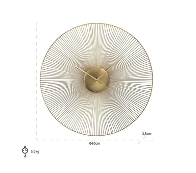 Klok Audrey goud Ø90 cm by Richmond Interiors