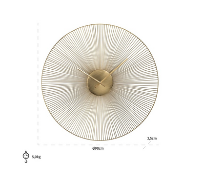 Klok Audrey goud Ø90 cm  - verwacht 8/6 - depauwwonen
