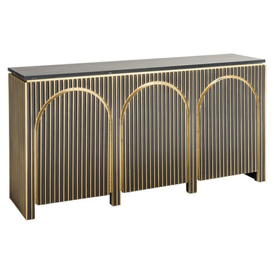Dressoir Les Arcs 3-deurs (Geborsteld Goud) by Richmond Interiors