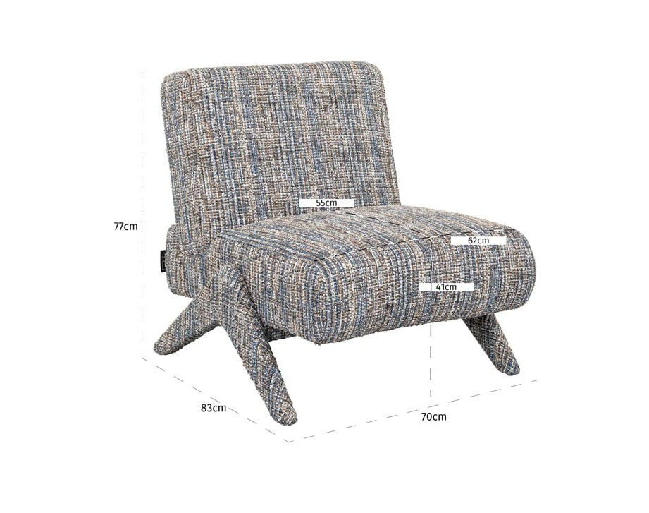 Lounge Stoel Lexi Blue Coco - depauwwonen