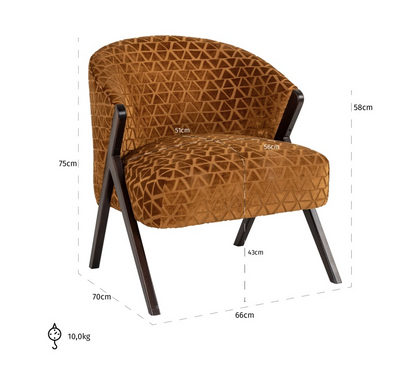 Lounge Stoel Mia Gold - depauwwonen