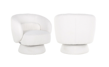 Lounge Stoel Senna White Furry - depauwwonen