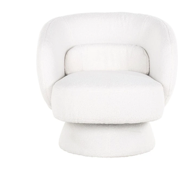 Lounge Stoel Senna White Furry by Richmond Interiors