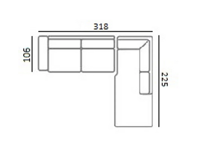 Sofa Lund 3 seater + ottoman links of rechts - depauwwonen