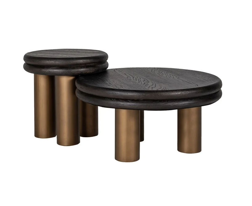 Salontafel Macaron rustiek zwart - depauwwonen