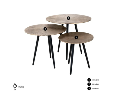 Salontafel Vittorio set van 3 by Richmond Interiors