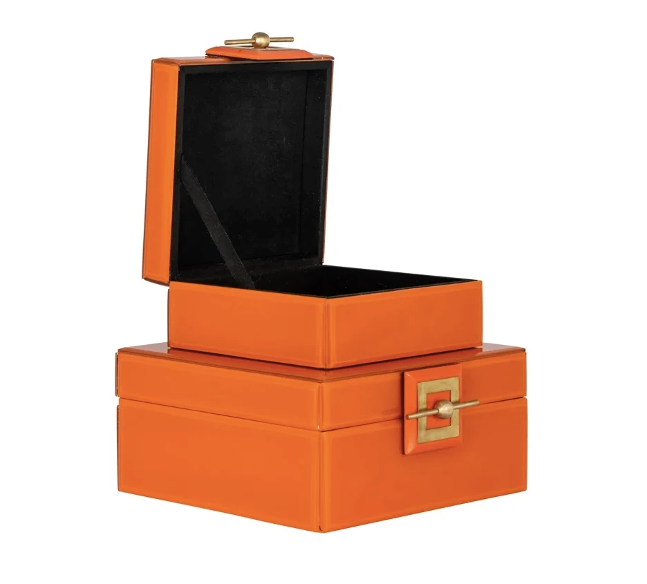 Sieraden Doos Bodine oranje - groot by Richmond Interiors