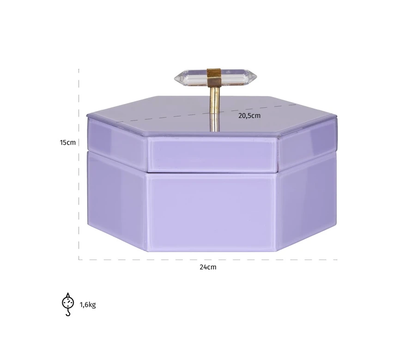 Sieraden Doos Jutta lila - groot by Richmond Interiors
