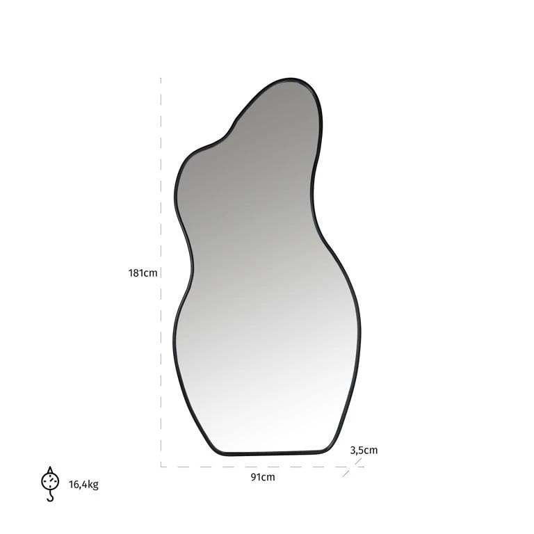 Spiegel Aldon Zwart - 181 cm by Richmond Interiors