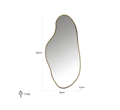 Spiegel Alton Brushed Goud - 183cm by Richmond Interiors