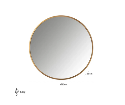 Spiegel Maesa Goud 90Ø by Richmond Interiors